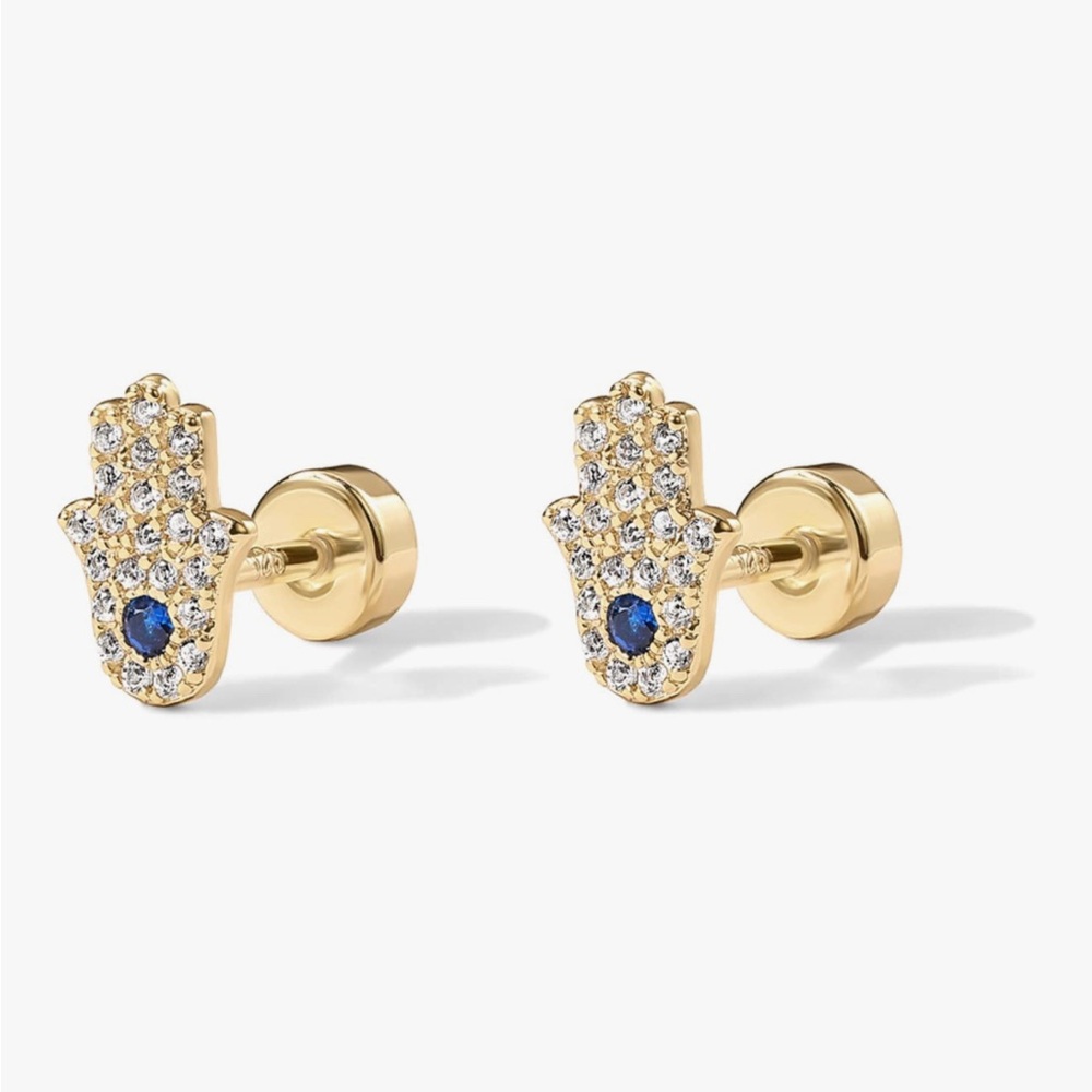 Elegant Gold Hamsa Earrings